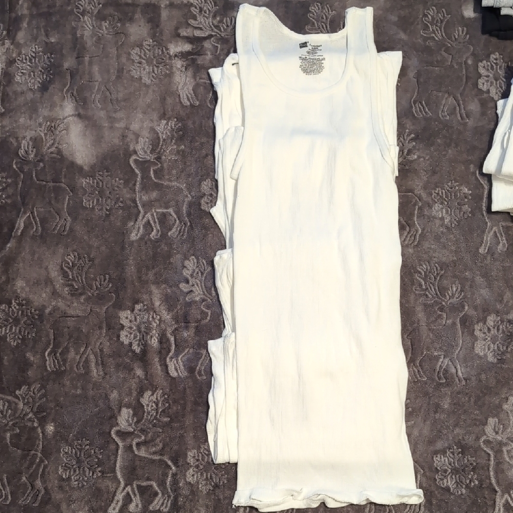 Hanes Classic White Tank Tops - Picture 3 of 3